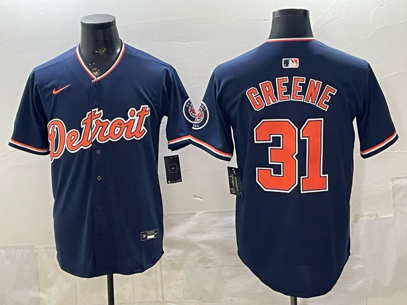 Men Detroit Tigers #31 Greene blue Game Nike MLB Jersey 20260402001->->MLB Jersey